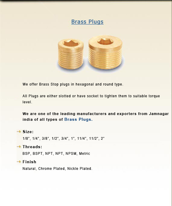 Brass Plugs